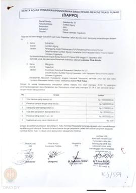 Berita Acara Penarikan/Penggunaan Dana Rehabilitasi/Rekonstruksi Rumah (BAPPD) Rusak Berat, Nama ...