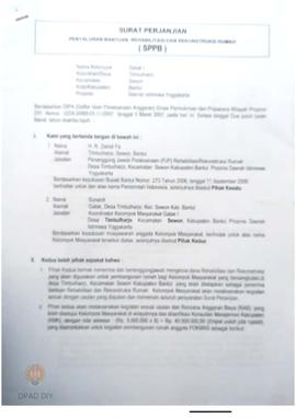 Surat Perjanjian Penyaluran Bantuan Rehabilitasi dan Rekonstruksi Rumah (SPPB),  Nama Kelompok Ga...
