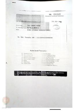 lembar Pengendalian dan Verifikasi Dokumen Administrasi Pencairan Bantuan Rehabilitasi dan Rekons...