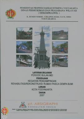 Laporan Bulanan Kegiatan Pendampingan Rehabilitasi/Rekonstruksi Rumah Pasca Gempa Bumi Bulan Mei ...