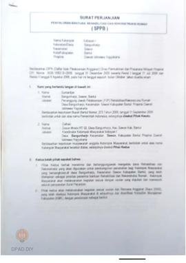 Surat Perjanjian Penyaluran Bantuan Rehabilitasi dan Rekonstruksi Rumah (SPPB),  Nama Kelompok Sa...