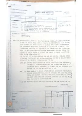 Telegram dari Menteri Dalam Negeri kepada Gubernur KDH TK II se-Indonesia dan Bupati/ Walikotamad...