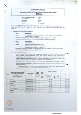Surat Perjanjian Penyaluran Bantuan Rehabilitasi dan Rekonstruksi Rumah (SPPB), Nama Kelompok Gat...