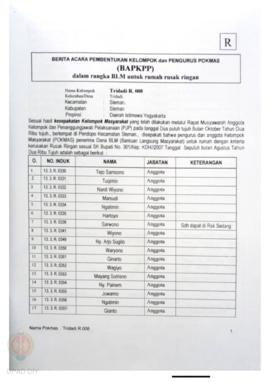 Checklist Kelengkapan Dokumen untuk Pencairan Dana Rehabilitasi dan Rekonstruksi Rumah Rusak Ring...