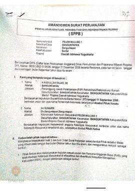 Surat Perjanjian Penyaluran Bantuan Rehabilitasi dan Rekonstruksi Rumah (SPPB),  Nama Kelompok Ma...