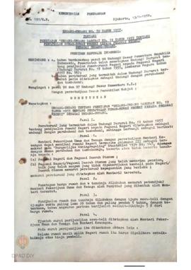 Undang-Undang No.72 tahun 1957 tentang Penetapan Undang-Undang Darurat No. 19 tahun 1955 tentang ...