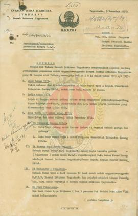 Laporan pembangunan perumahan anggota Korpri DIY.