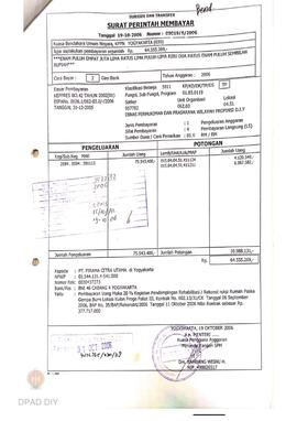 Surat Perintah Pencairan Dana kepada PT. Firama Citra Utama untuk Pembayaran Uang Muka 20% Kegiat...