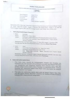 Surat Perjanjian Penyaluran Bantuan Rehabilitasi dan Rekonstruksi Rumah (SPPB),  Nama Kelompok Ga...