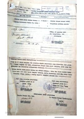 Berita Acara serah terima barang Inventaris Pemilu 18% dari PPS Kecamatan Kokap kepada Camat Kokap.