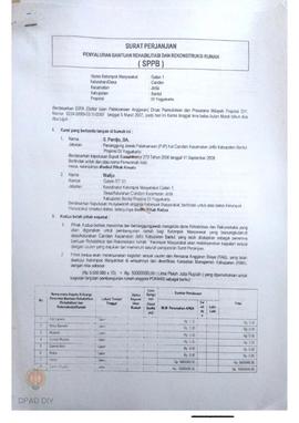 Surat Perjanjian Penyaluran Bantuan Rehabilitasi dan Rekonstruksi Rumah (SPPB),  Nama Kelompok Ga...