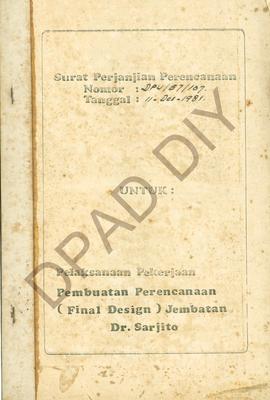 Surat perjanjian pemborongan No DPU/57/107 tanggal 11 Desember 1981, Untuk pelaksanaan pekerjaan ...