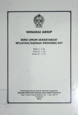 SENARAI ARSIP BIRO UMUM SEKRETARIAT WILAYAH/DAERAH PROVINSI DIY III ( 1 - 171)