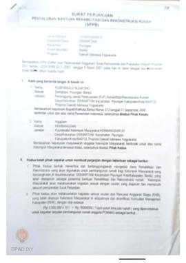Amandemen Surat Perjanjian Penyaluran Bantuan Rehabilitasi dan Rekonstruksi Rumah (SPPB), Nama Ke...