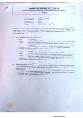Surat Perjanjian Penyaluran Bantuan Rehabilitasi dan Rekonstruksi Rumah (SPPB),  Nama Kelompok 15...