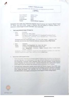 Surat Perjanjian Penyaluran Bantuan Rehabilitasi dan Rekonstruksi Rumah (SPPB),  Nama Kelompok Sa...