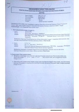 Amandemen Surat Perjanjian Penyaluran Bantuan Rehabilitasi dan Rekonstruksi Rumah (SPPB),  Nama K...
