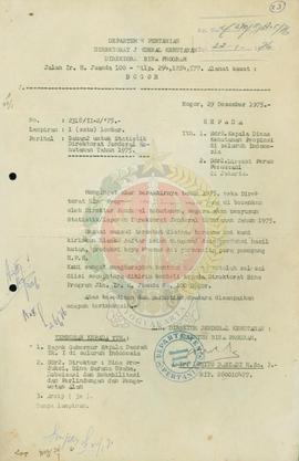 Laporan dan rencana kerja dari Direktorat Jendral Kehutanan Jakarta.