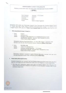 Amandemen Surat Perjanjian Penyaluran Bantuan Rehabilitasi dan Rekonstruksi Rumah (SPPB), Nama Ke...