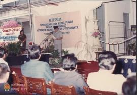Penjabat Gubernur DIY Sri Paduka Paku Alam VIII sedang memberi sambutan dalam acara Peresmian Pem...