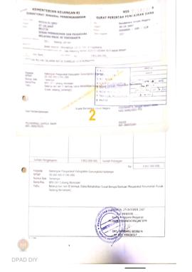 Surat Perintah Pencairan Dana kepada Kelompok Masyarakat Kabupaten Gunungkidul untuk Belanja Lain...
