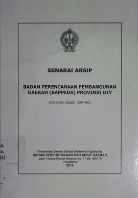 BADAN PERENCANAAN PEMBANGUNAN DAERAH (BAPPEDA) PROVINSI DIY NO 359 - 482