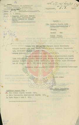 Laporan Dinas P dan K Kalimantan Barat, bahwa ada guru-guru Inpres asal DIY yang belum kembali ke...