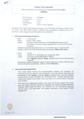 Surat Perjanjian Penyaluran Bantuan Rehabilitasi dan Rekonstruksi Rumah (SPPB), Nama Kelompok Mas...