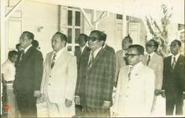 Tampak para pejabat yang dilantik a.I: Kepala Biro Pemerintahan Umum Drs. K.R.T S.Winotonegoro Ka...