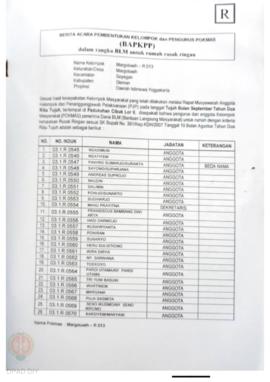 Checklist Kelengkapan Dokumen untuk Pencairan Dana Rehabilitasi dan Rekonstruksi Rumah Rusak Ring...