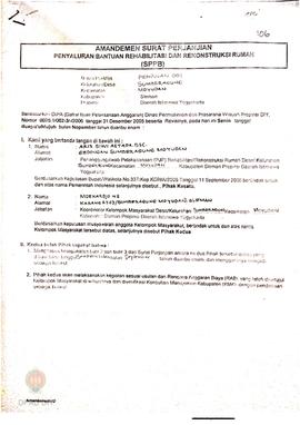 Amandemen Surat Perjanjian Penyaluran Bantuan Rehabilitasi dan Rekonstruksi Rumah (SPPB),  Nama K...