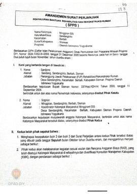 Amandemen Surat Perjanjian Penyaluran Bantuan Rehabilitasi dan Rekonstruksi Rumah (SPPB),  Nama K...