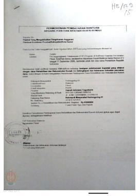 Permohonan Pembayaran Bantuan Rehabilitasi dan Rekonstruksi Rumah, Nama Kelompok Masyarakat Kedun...