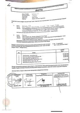 Berita Acara Penarikan/Penggunaan Dana Rehabilitasi/Rekonstruksi Rumah (BAPPD) Rusak Berat, Nama ...