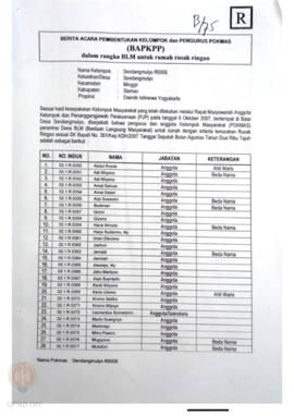 Penetapan Prioritas Usulan Kegiatan Rehabilitasi / Rekonstruksi Rumah Rusak Sedang,  Nama Kelompo...